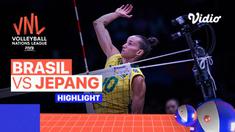 Berita video highlights laga perempat final Volleyball Nations League Putri 2022 antara Brasil melawan Jepang, Rabu (13/7/2022) malam hari WIB.
