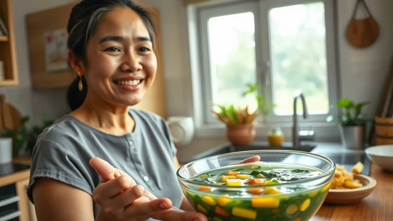 resep sayur bayam bening