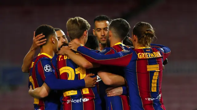 FOTO: Barcelona Taklukkan Dynamo Kyiv di Camp Nou