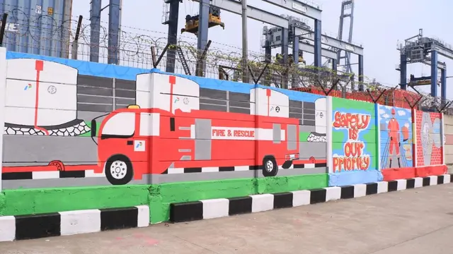 Seni mural di TBBM Pertamina