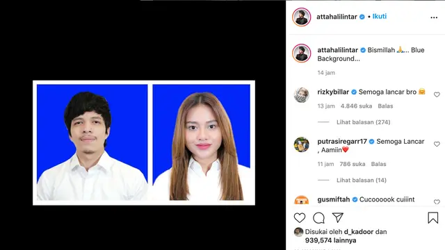 Unggahan Atta Halilintar. (Foto: Instagram @attahalilintar)