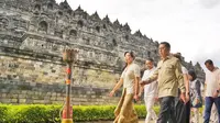 Menteri Kebudayaan Fadli Zon pada Senin (12/5/2025) mengunjungi Kawasan Candi Borobudur, lokasi utama perayaan Hari Raya Waisak 2569 BE. (Dok. Kemenbud)
