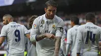 Kapten Real Madrid Sergio Ramos. (AP Photo/Francisco Seco)