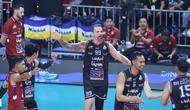 Jakarta LavAni Livin' Transmedia berhasil meraih kemenangan dengan skor 3-1 atas Jakarta Bhayangkara Presisi pada laga leg pertama Grand Final Proliga 2026 di GOR Among Rogo, Yogyakarta, Jumat (24/4/2026) malam WIB. (dok. PBVSI)