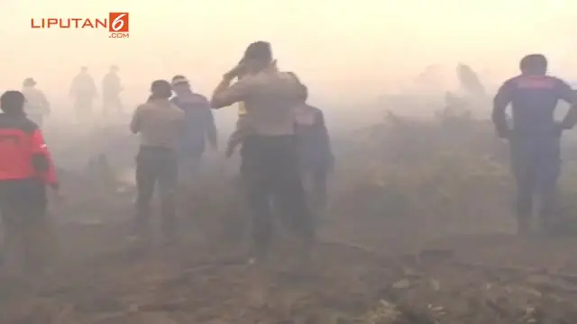 Kawasan Hutan di Taman Nasional bukit 12 di desa sungai Ruan, Kabupaten Batanghari Jambi, belum  dapat dipadamkan. Luas wilayah yang terbakar menghambat proses pemadaman.
