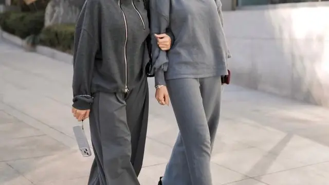 Gaya Kompak Ashanty dan Aurel Hermansyah di Korea Selatan, Tampil Hangat dengan Outfit Abu Abu yang Stylish