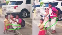 Viral Potret Bocah Tuntun Orangtuanya yang Tunanetra, Bikin Warganet Haru