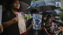 Aksi Kamisan dilatarbelakangi oleh sejumlah kasus pelangaran HAM yang melibatkan negara dari masa ke masa. (Liputan6.com/Angga Yuniar)