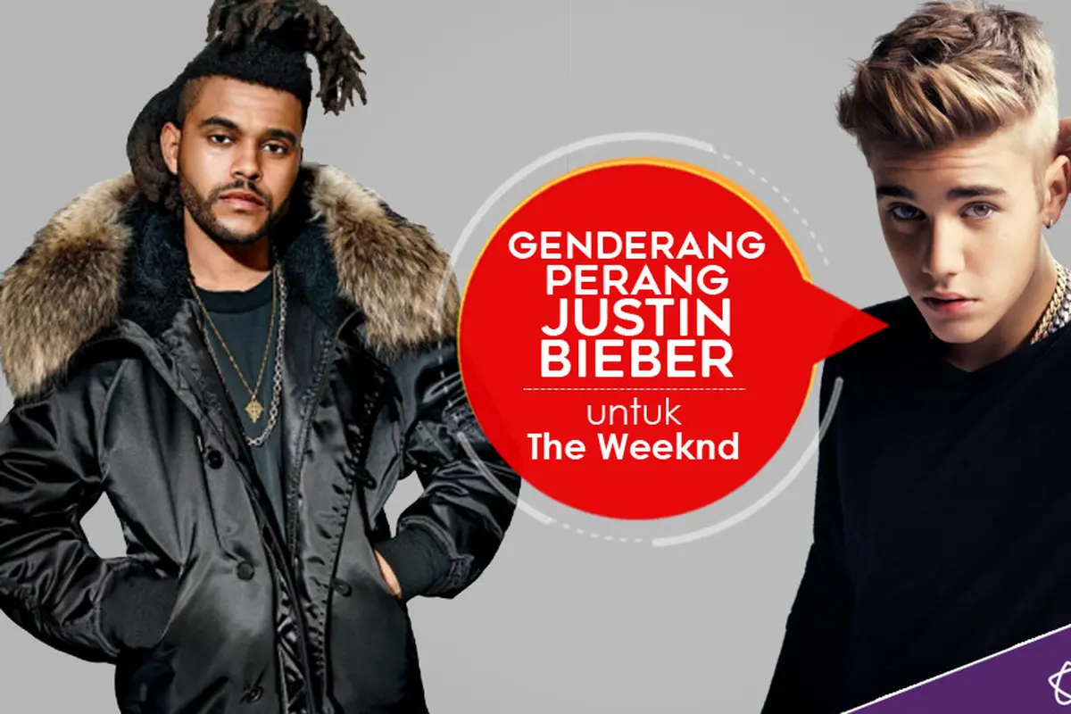 [Bintang] Infografis Justin Bieber dan The Weeknd
