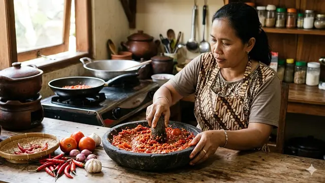 Sambal Tomat Kental dan Tahan Lama (Foto: Gemini AI)