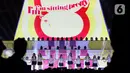 Kelompok penyanyi JKT48 saat tampil di panggung JISPHORIA yang digelar di Jakarta International Stadium (JIS), Sabtu (1/10/2022). JKT48 tampil enerjik membawakan sejumlah lagu untuk memuaskan dahaga penggemarnya. (Liputan6.com/Helmi Fithriansyah)