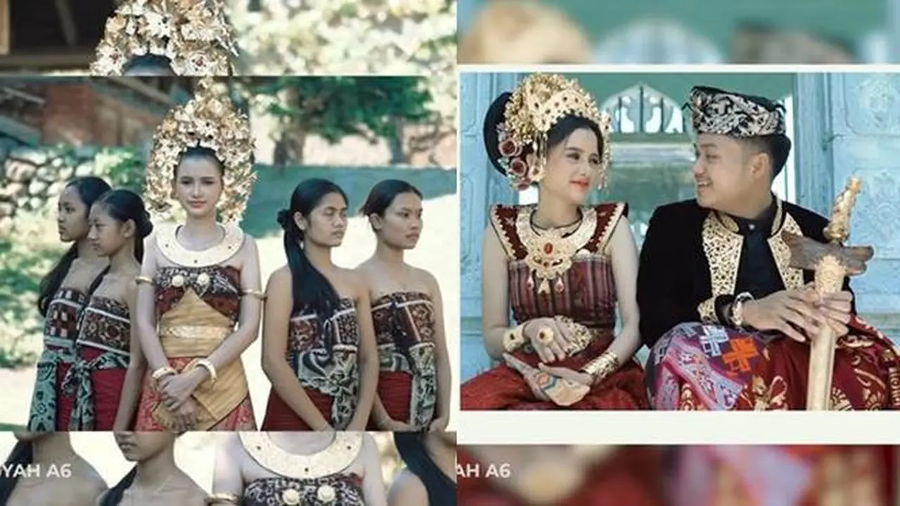 7 Potret Prewedding Azriel Hermansyah dan Sarah Menzel dalam Busana Bali