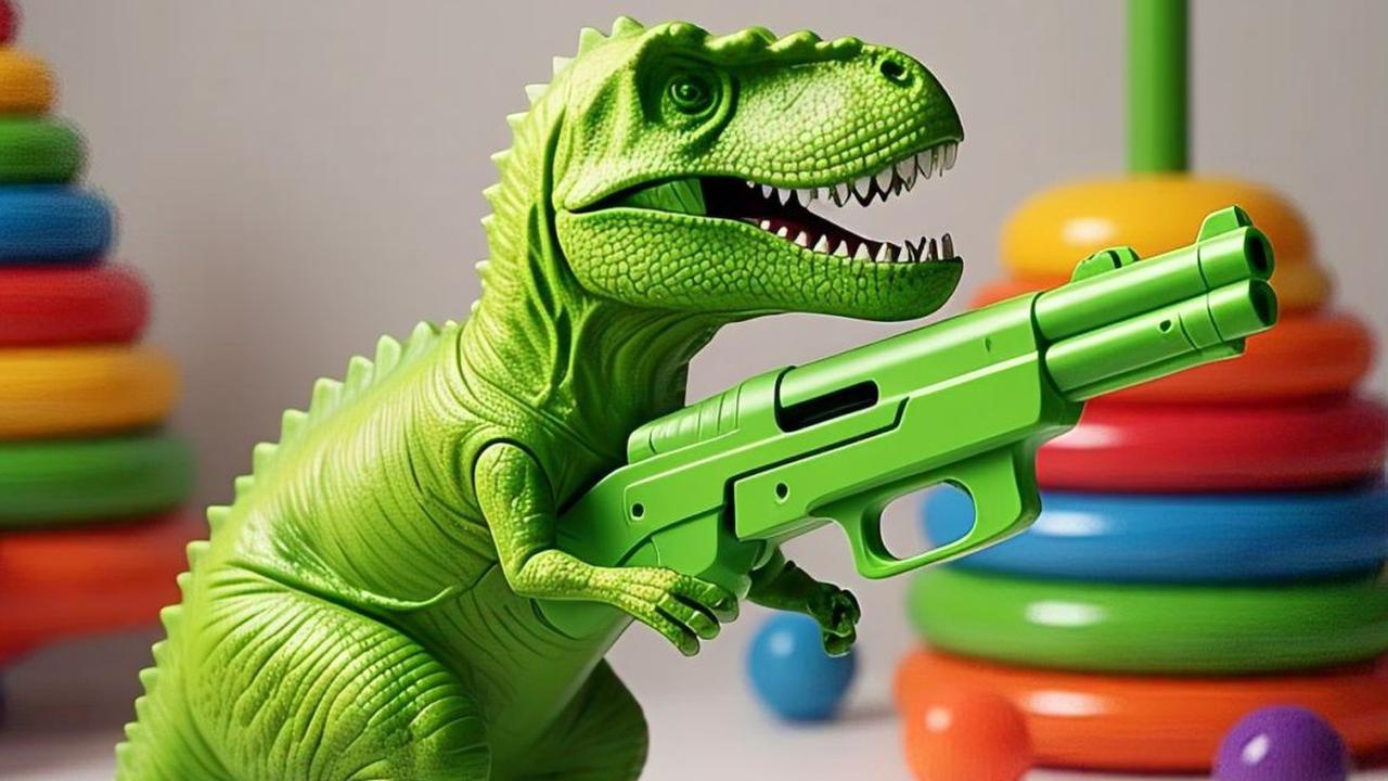 Aksi Konyol Seorang Pria Nekat Rampok Bank dengan Pistol Mainan Berbentuk Dinosaurus