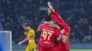 Persija Jakarta menunjukkan mentalitas juara saat menjamu Bhayangkara FC dalam lanjutan BRI Super League 2025/2026. Bermain di hadapan pendukung sendiri di Stadion Utama Gelora Bung Karno (GBK) pada Senin (29/12/2025) malam WIB, Macan Kemayoran sukses membungkus kemenangan meyakinkan dengan skor akhir 3-0. (Bola.com/M Iqbal Ichsan)