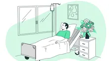 Ilustrasi pasien, rawat inap di rumah sakit, mondok, sakit. (Image by storyset on Freepik)