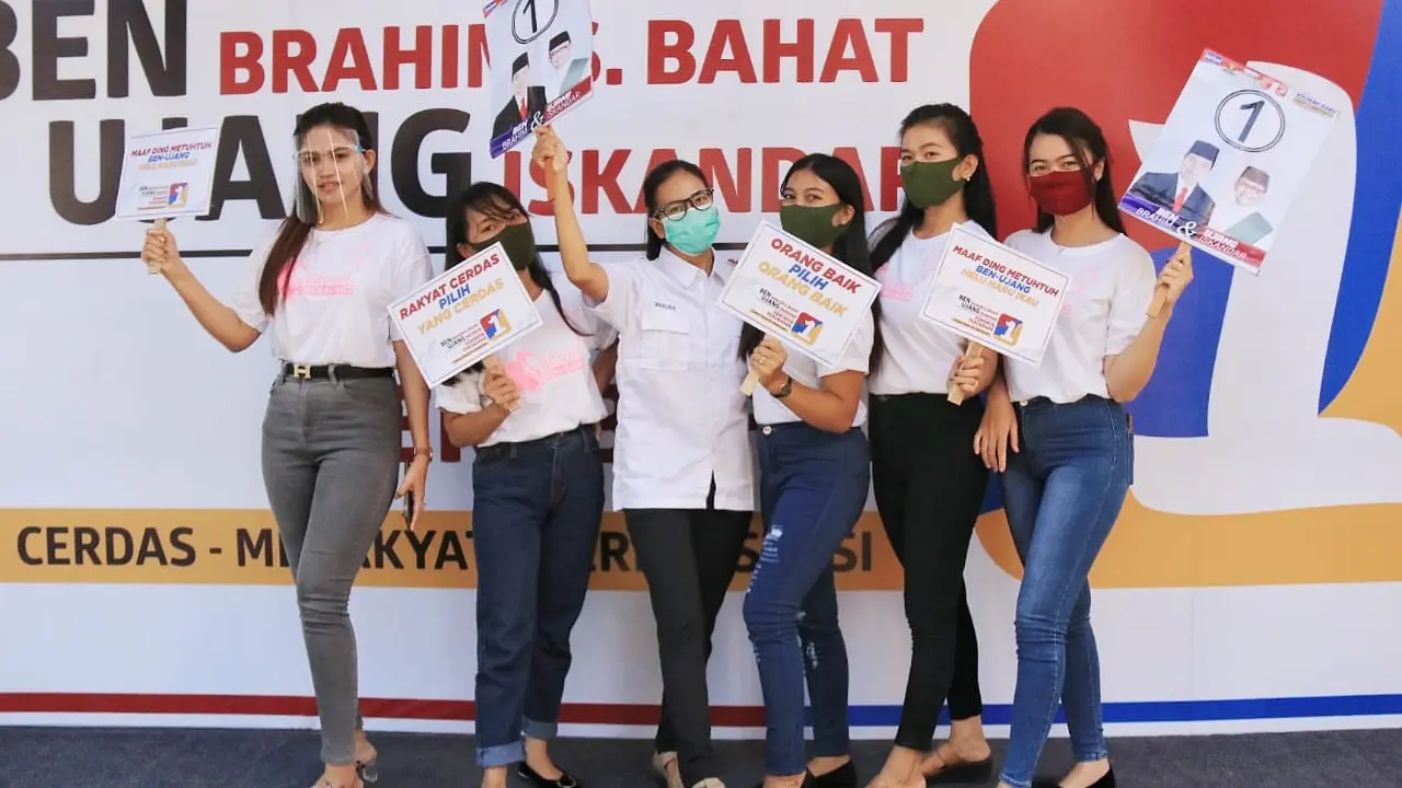 Srikandi Kalteng ajak warga pilih Ben-Ujang (Foto: Istimewa)