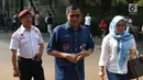 Sekjen Partai Demokrat Hinca Panjaitan saat tiba di rumah Prabowo Subianto di Kertangara, Jakarta, Jumat (28/6/2019). Prabowo mengumpulkan sekjen partai koalisi Adil Makmur untuk membahas beberapa hal usai putusan MK terkait sengketa Pilpres 2019. (Liputan6.com/Angga Yuniar)