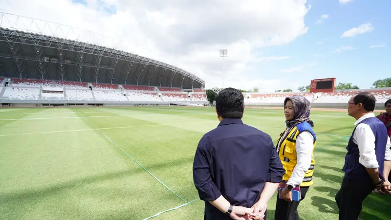 Ketua Umum PSSI, Erick Thohir Tinjau Stadion Gelora Sriwijaya Jakabaring