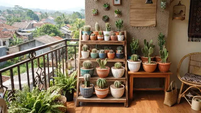 Tanaman yang Cocok Ditanam di Pot Tanpa Lubang sebagai Solusi untuk Balkon Minimalis Model Kaktus