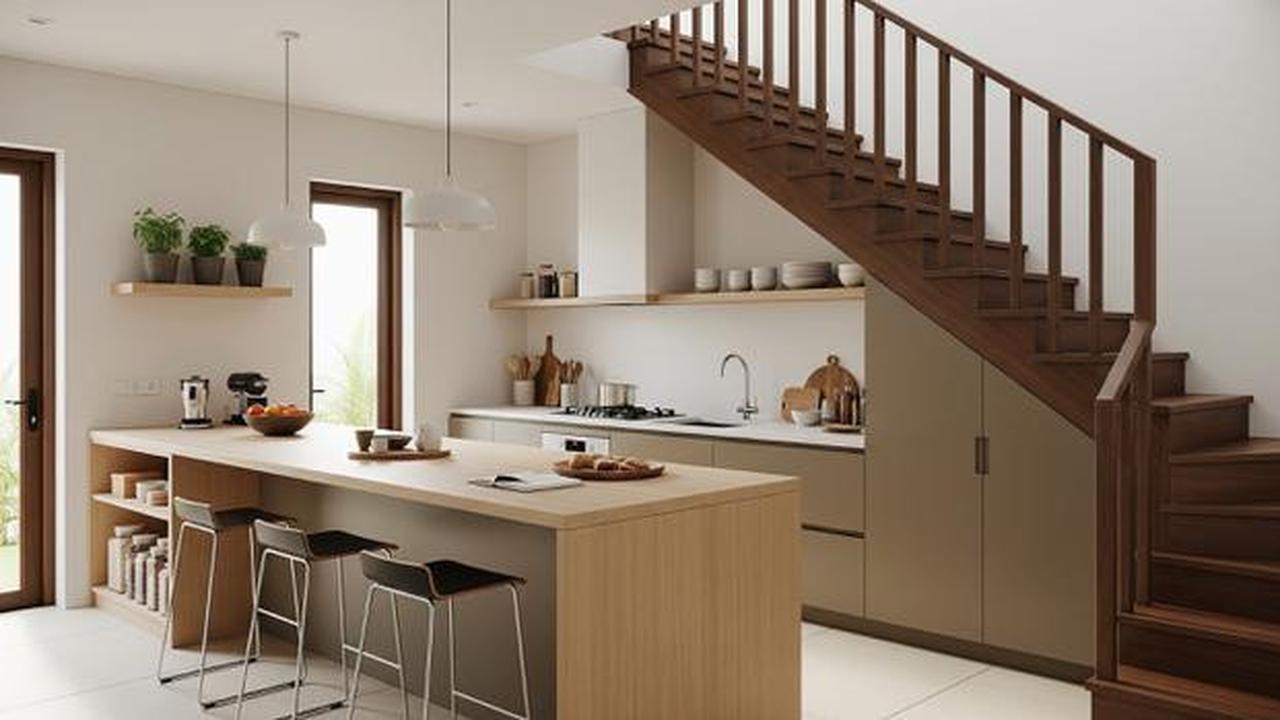 8 Model Dapur Bawah Tangga Rumah Minimalis, Hemat Tempat dan Tetap Estetik
