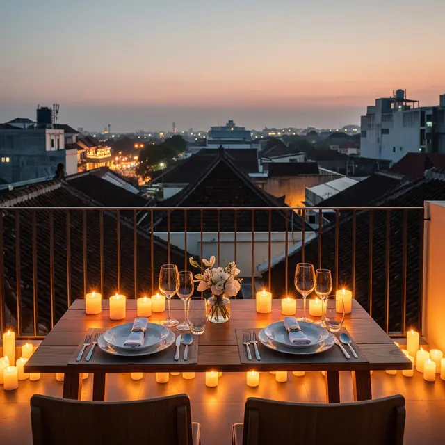 Model Rooftop yang Romantis untuk Dinner Valentine di Rumah