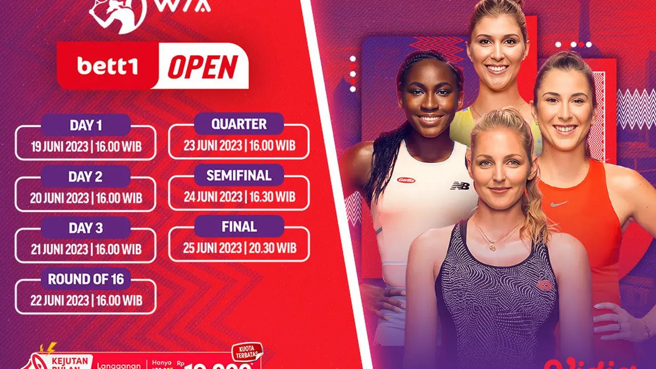 Jadwal Live Streaming WTA 500: Bett1 Open 2023 di Vido Pekan Ini