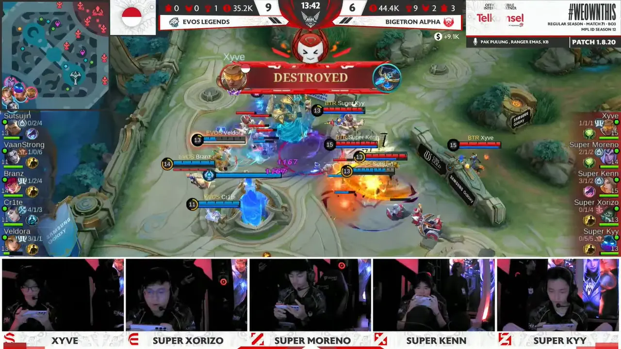 Bigetron Alpha kalahkan Evos Legends dalam MPL ID S12, Minggu (24/6/2023) (YouTube MPL Indonesia)