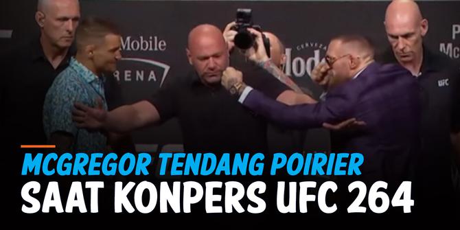 VIDEO: Detik-Detik McGregor Tendang Poirier Saat Konpers UFC 264