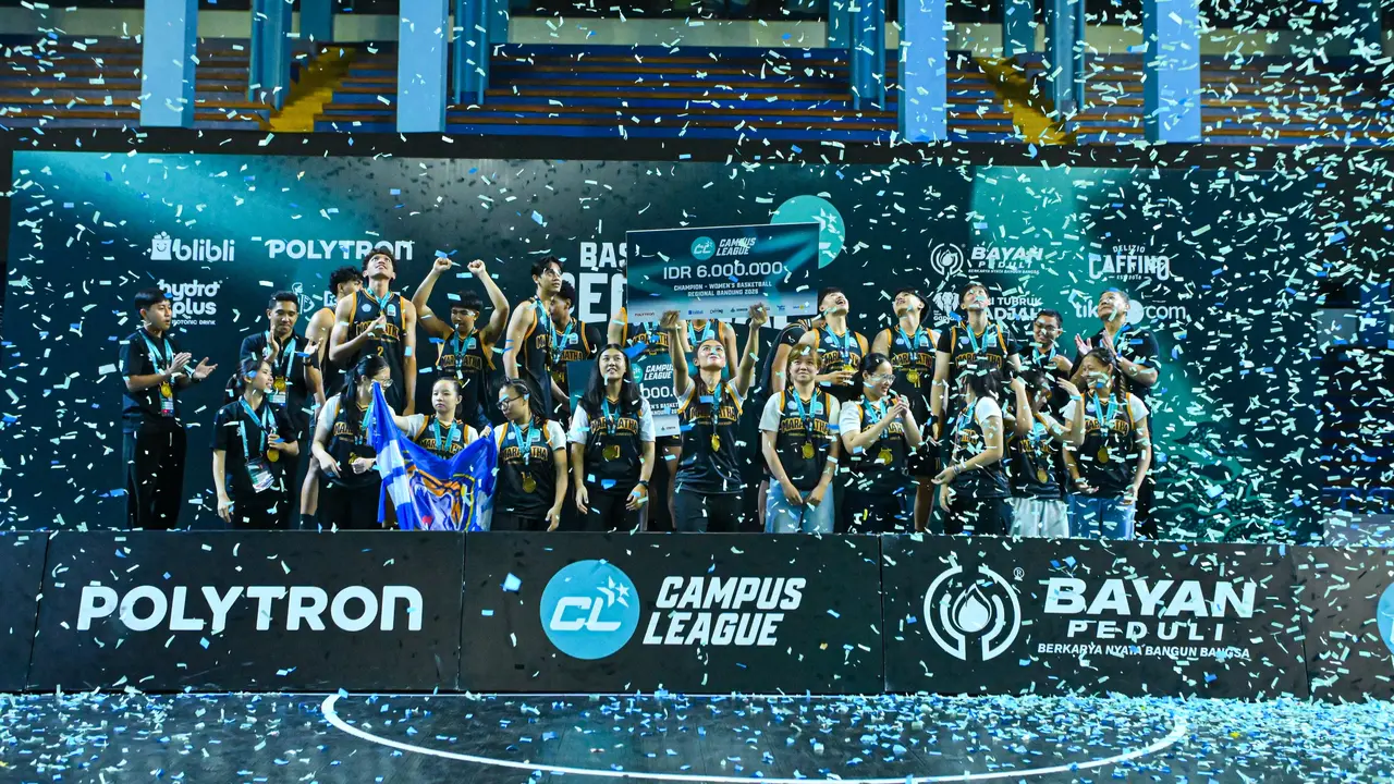 Tim basket Putra dan Putri Universitas Kristen Maranatha lolos ke seri Nasional usai juara Campus League 2026 Basketball Regional Bandung.