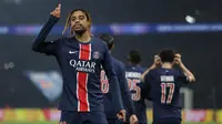 Tujuh gol PSG dicetak oleh pemain berbeda. Bradley Barcola membuka keunggulan lewat golnya di menit ke-20. (Thibaud MORITZ/AFP)