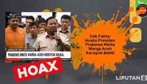 Cek fakta Presiden Prabowo minta warga Aceh keroyok Bahlil