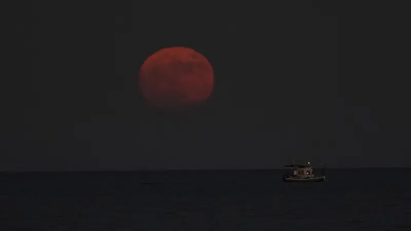 Keindahan Full Buck Supermoon Hiasi Langit di Berbagai Negara