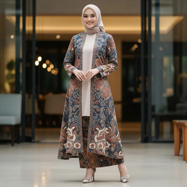 Model Batik Wanita Lebaran Terbaru dengan Potongan Simple