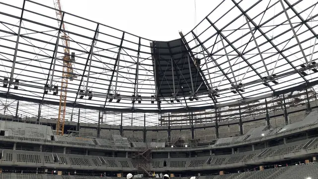 Education City Stadium saat masih dalam proses pengerjaan