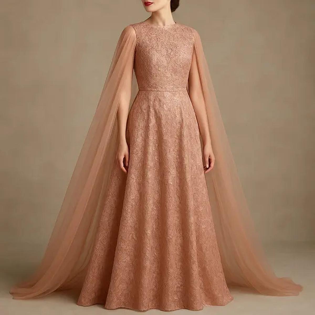 Biar Enggak Terkesan Kaku, Ini Cara Styling Long Dress Brokat agar Lebih Modern