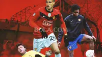 Manchester United - Massimo Taibi, Gabriel Obertan, Manucho Goncalves (Bola.com/Adreanus Titus)