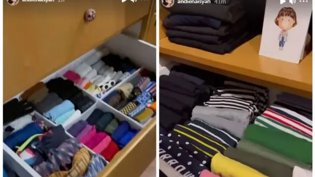 Mengintip Walk In Closet Andien, Ada Tempat untuk Baju Tak Terpakai Lagi