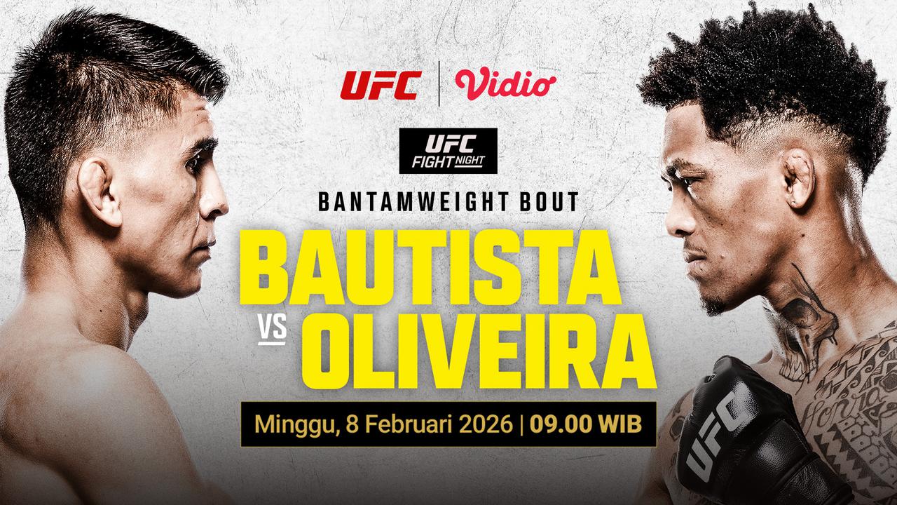 Live Streaming UFC Fight Night: Mario Bautista Tantang Vinicius Oliveira, Eksklusif di Vidio