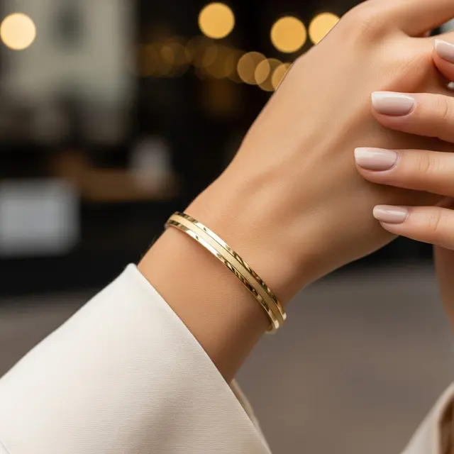 Gelang Emas Gram Kecil Model Bangle Minimalis