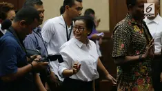 Majelis Hakim Pengadilan Tipikor Jakpus menolak eksepsi terdakwa Miryam S Haryani perkara pemberian keterangan palsu dalam sidang e-KTP