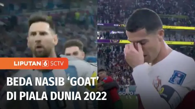 Lionel Messi dan Cristiano Ronaldo berbeda nasib di Piala Dunia 2022 Qatar. La Pulga masih melanjutkan perjuangannya di Piala Dunia, sedangkan sang rival, CR7 harus angkat koper dan melupakan Piala Dunia di catatan prestasinya.