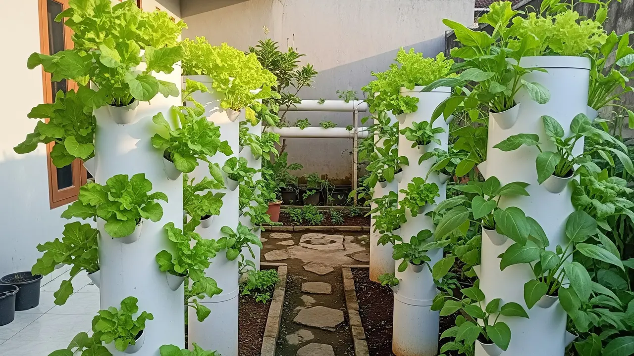 Tower Garden dari Pipa PVC