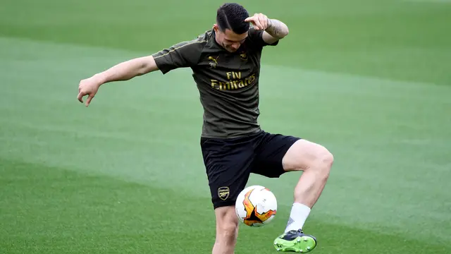 Intip Latihan Arsenal Jelang Hadapi Valencia di Mestalla