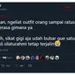 keluh kesah netizen tentang outfit (Sumber: Twitter/Linsbn_)