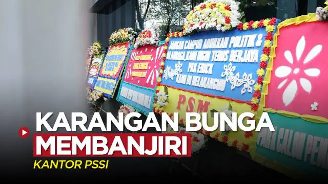 VIDEO: Indonesia Dibatalkan Sebagai Tuan Rumah Piala Dunia U-20, Kantor PSSI Dibanjiri Karangan Bunga