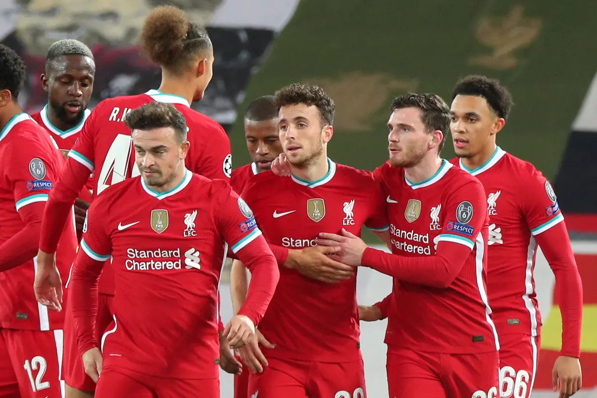 Diogo Jota Bawa Liverpool Hajar Midtjylland di Stadion Anfield