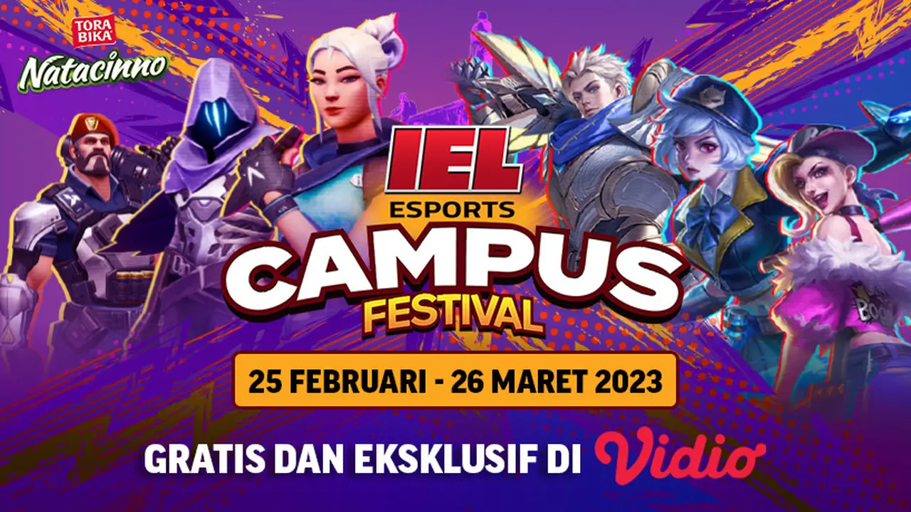 Gratis dan Ekslusif di Vidio, Live Streaming IEL Campus Fest 2023 Mobile Legends Bang-Bang dan Valorant 25 Februari - 26 Maret