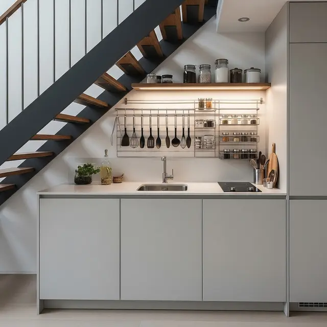 Model Dapur Kecil di Bawah Tangga