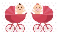 Ilustrasi bayi kembar laki-laki dan perempuan. (Image by studiogstock on Freepik)
