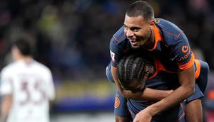 Inter Milan berhasil meraih kemenangan 2-1 atas Torino pada laga perempat final Coppa Italia di U-Power Stadium, Monza, Kamis (05/02/2026) dini hari WIB. Hasil tersebut membuat Inter lolos ke semifinal dan akan bersua pemenang antara Napoli atau Como 1907. (Spada/LaPresse via AP)